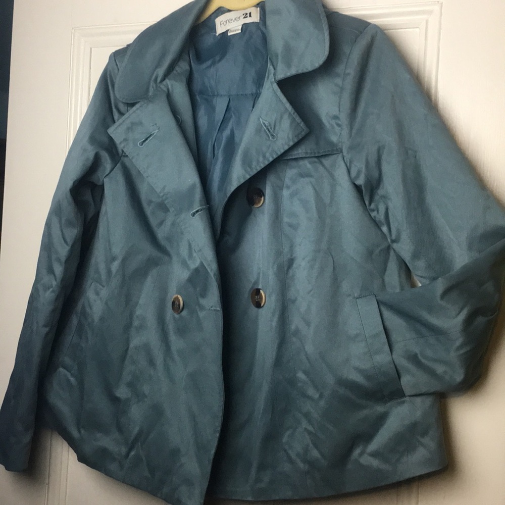 FOREVER21 Jacket with buttons and hood